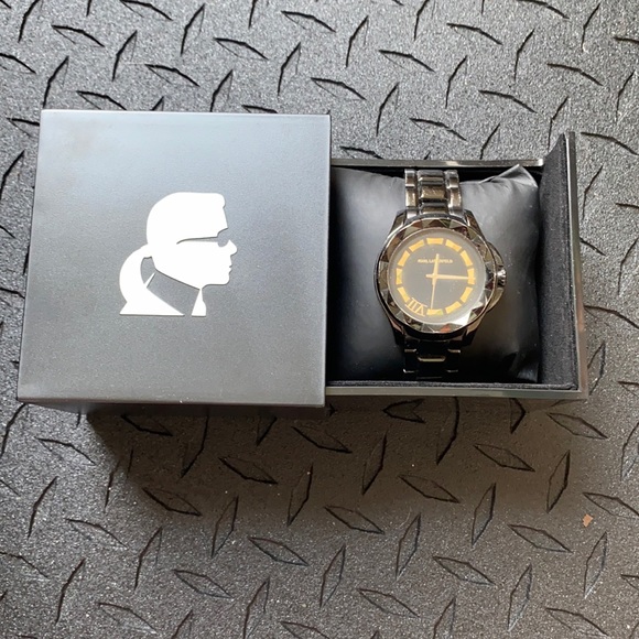 Karl Lagerfeld Black Watch Gold Accents main image 4